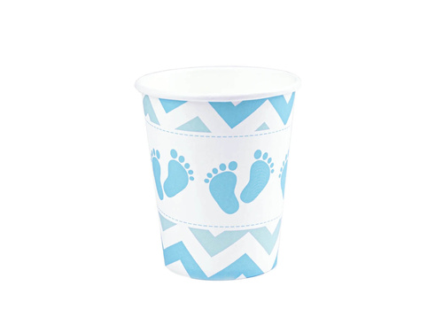 Baby Shower feet cups blue - 6 pcs.