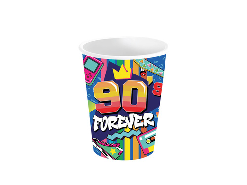 Paper cups 90's Forever - 240 ml - 6 pcs