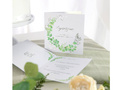 Communion invitation with eucalyptus - 10 pcs.