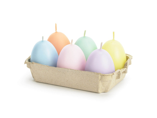 Easter candles Eggs mix colors - 7 cm - 6 pcs.