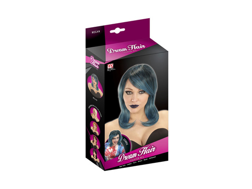 Czarno–niebiesko–zielona peruka Megan Dream Hair
