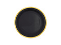 Black plates with gold rim - 18 cm - 6 pcs.