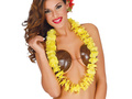 Hawaiian necklace, yellow