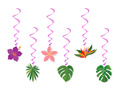 Hawaii Party birthday hanging decoration - 6 pcs.