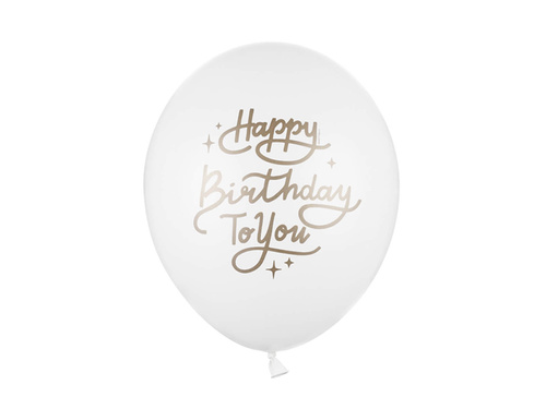 Balony z nadrukiem Happy Birthday to you - 30 cm - 50 szt.