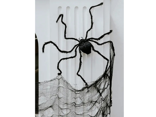 Czarny materiał na Halloween - 72 x 980 cm - 1 szt.
