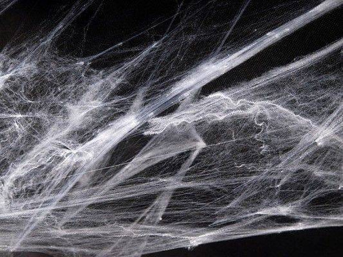 Sieć, pajęczyna pająka 60 g z 12 pająkami  na Halloween