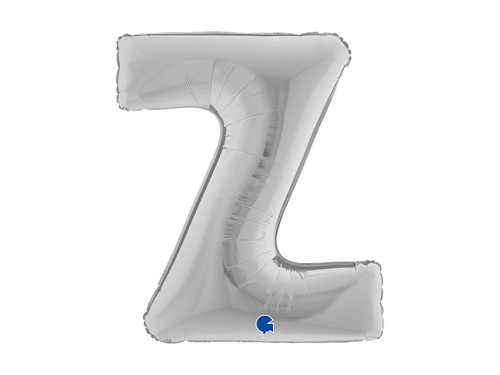 Balon foliowy literka Z srebrny - 40" - 1 szt.