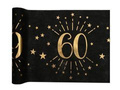 Table runner decoration with print for 60th birthday Sparkling - 30 cm x 5 m - 1 pc.