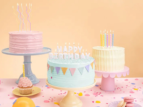 Birthday candles multicolor - 6 pcs