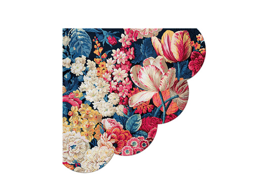 Round napkins Floral composition - 32 cm - 12 pcs.