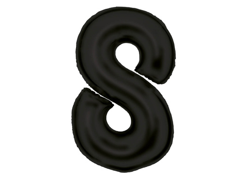 Satin foil balloon number 8 black - 86 cm - 1 pc.