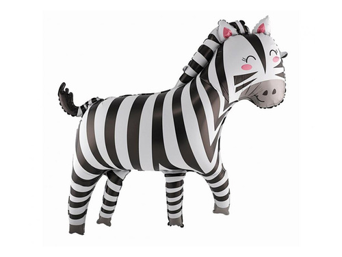 Balon foliowy Zebra - 80 x 78 cm - 1 szt.