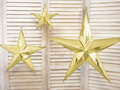 Hanging decoration paper star gold- 70 cm