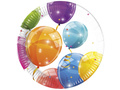 Birthday plates Shiny Balloons - 20 cm - 8 pcs.