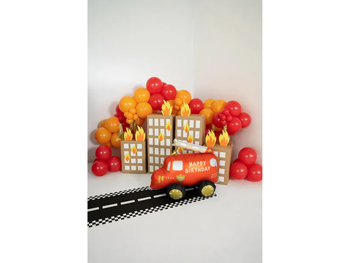 Balon foliowy stojący Wóz strażacki - 67 x 53 cm - 1 szt.