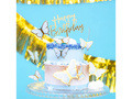 Happy Birthday cake topper gold - 1 pc.