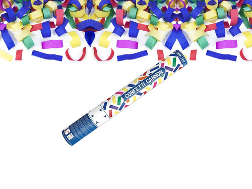 Shooting tube - colorful confetti - 40 cm - 1 pc.