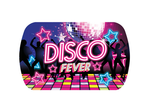 Tacka plastikowa Disco Fever - 39 x 24 cm - 1 szt.