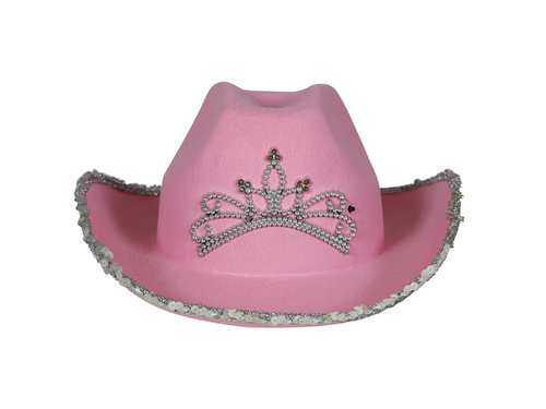 Pink cowboy hat with headband