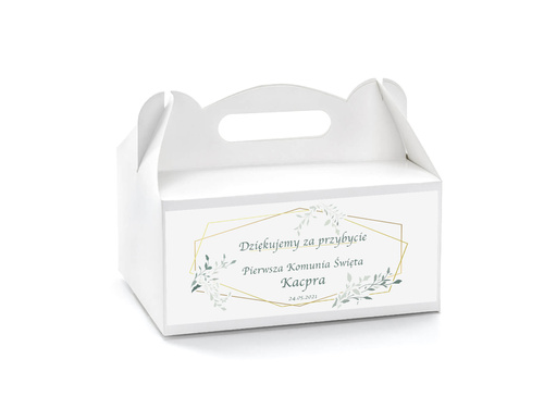 Decorative cake box white - 6 pc