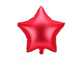 Foil balloon star, satin red - 48 cm - 1 pc.