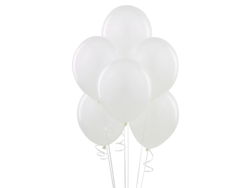 Pastel white latex balloons - large - 25 pcs.