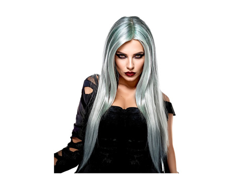 Peruka zombie siwa długa