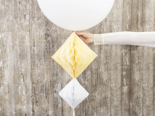 Hanging decoration yellow diamond - 30 cm - 1 pcs.