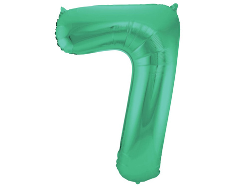 Number 7 Matte Green Foil Balloon - 86 cm - 1 pc