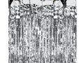 Curtain - silver metallic door curtain - 200 cm x 100 cm