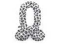 Balon foliowy stojący cyfra 0 Pantera - 41 cm - 1 szt.