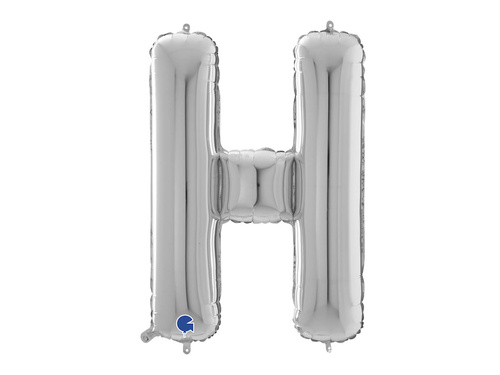 SuperShape Letter "H" Silver Foil Balloon - 66 cm - 1 pc