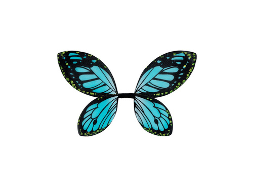 Czarno-niebieskie skrzydła motyla dla dzieci 66×38 cm