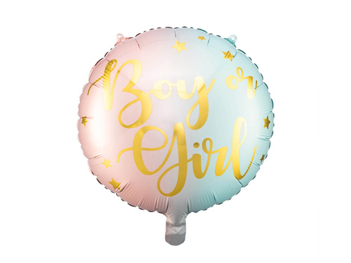 Balon foliowy Boy or girl - 35 cm - 1 szt.