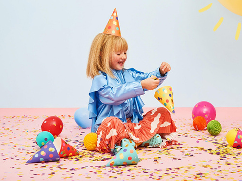 Birthday caps Dots - 6 pcs.