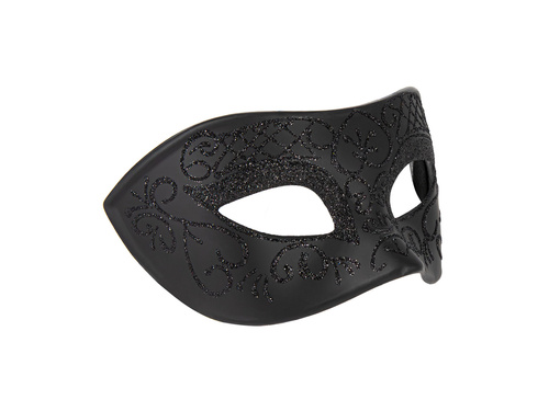 Maska karnawałowa - czarna - 1 szt.