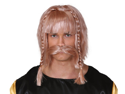 Blond Viking Wig And Moustache - 1 szt.