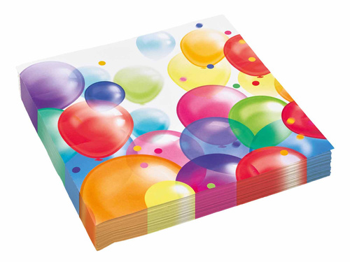Birthday napkins Balloons - 33 cm - 20 pcs.
