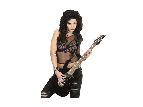 Peruka Hard Rock czarna kręcona