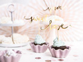 Love gold cake pickers - 13 cm - 6 pcs.