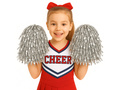 Pompony cheerleaderki metaliczne srebrne - 2 szt.