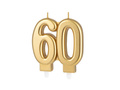 Świeczka na 60-tkę złota - 7,7 cm - 1 szt.