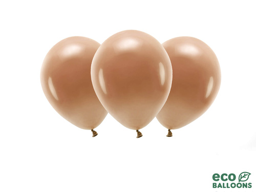 EKO latex balloons pastel chocolate brown - large - 10 pcs.