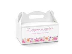 Decorative cake box white - 6 pc