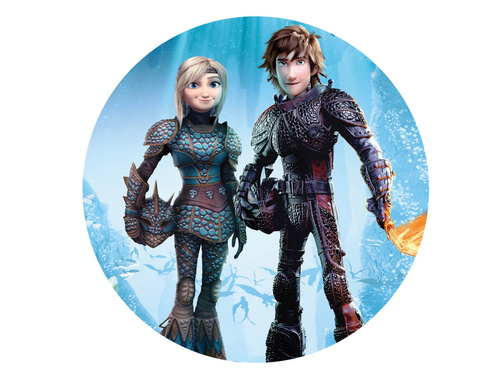Decorative cake wafer How to Train Your Dragon 3 - 20 cm