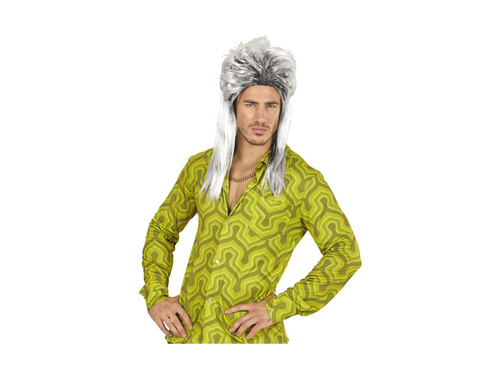 Siwa peruka gwiazda rocka