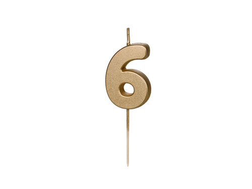 Gold Candle no 6 - 1 pc