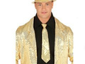 Krawat z cekinami złoty - 1 szt.