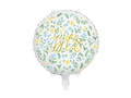 IHS foil balloon with flowers for the First Holy Communion - 35 cm - 1 pc.